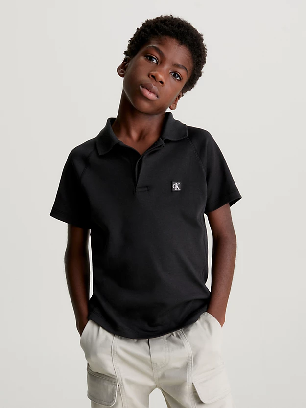 Camisa polo de malha de algodão