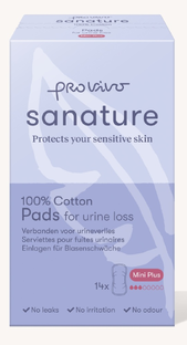 Sanature Pro Vivo 100% Katoen Verbanden voor Urineverlies Mini Plus 14ST