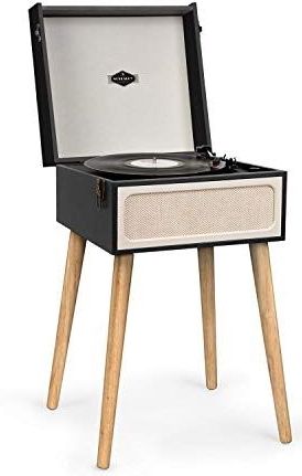 auna - Sarah Ann - Platenspeler - Zwart - Black Box Edition - Geïntegreerde Luidsprekers - Vintage Design