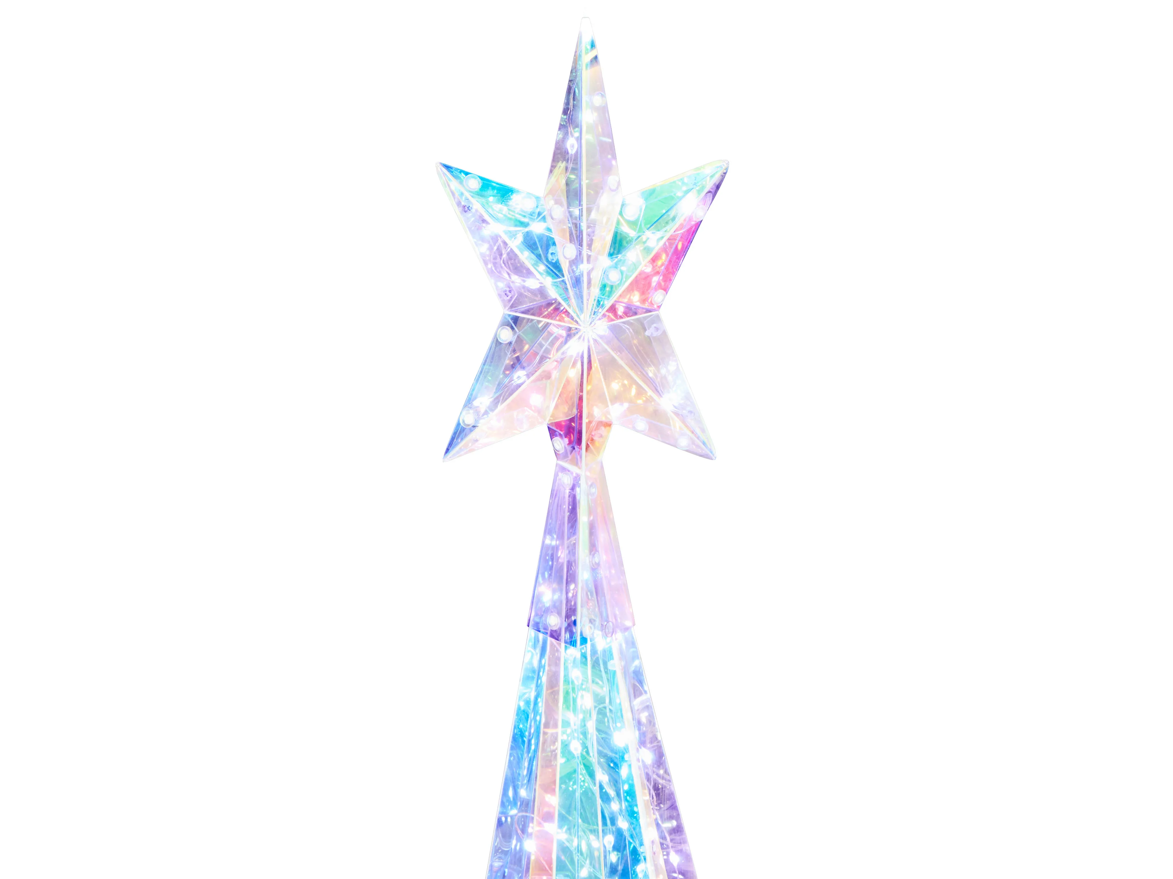 Buitendecoratie LED ICELAND Kerstboom 120 cm Meerkleurig