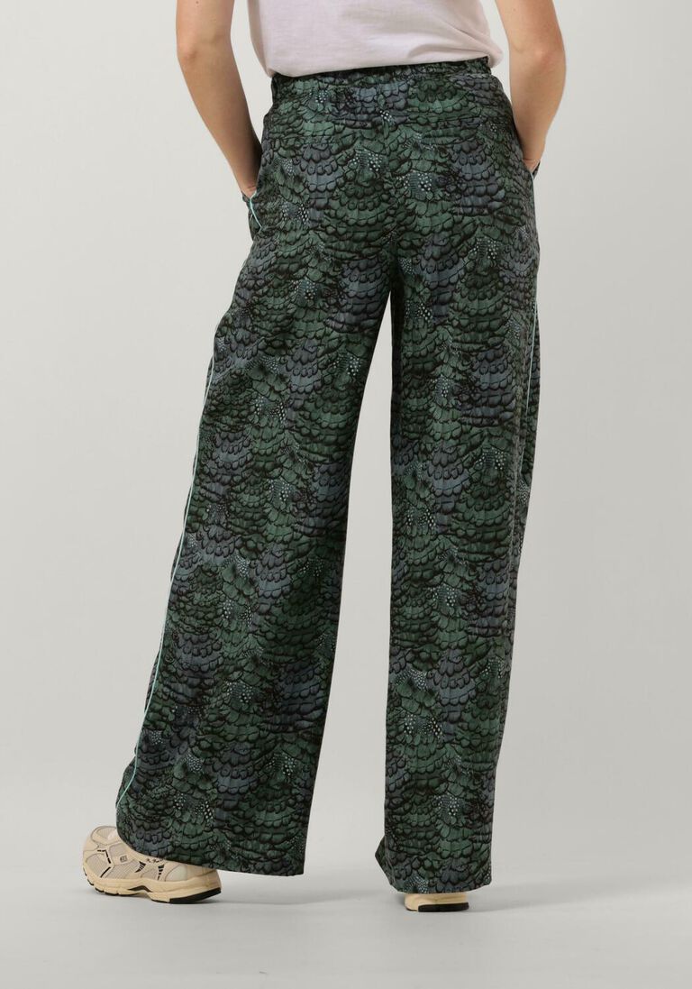 SCOTCH & SODA groene scotch & soda wijde broek eleni high-rise wide leg pyjama pant