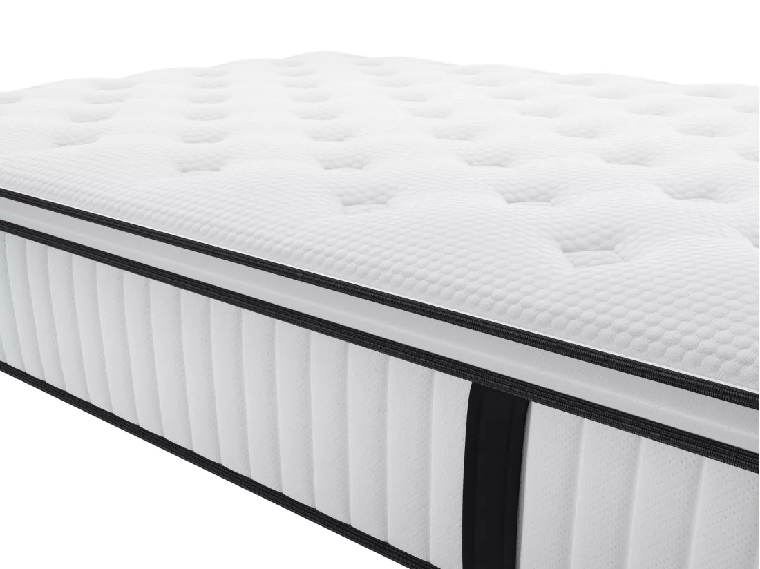 Matelas 200 x 200 cm ressorts ensachés surmatelas intégré ép.28cm - AMERICAN DREAM de YSMÉE