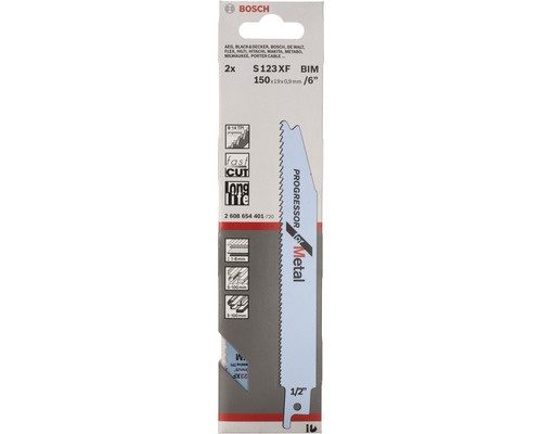 Reciprozaagblad Bosch S 123 XF, verpakking van 2