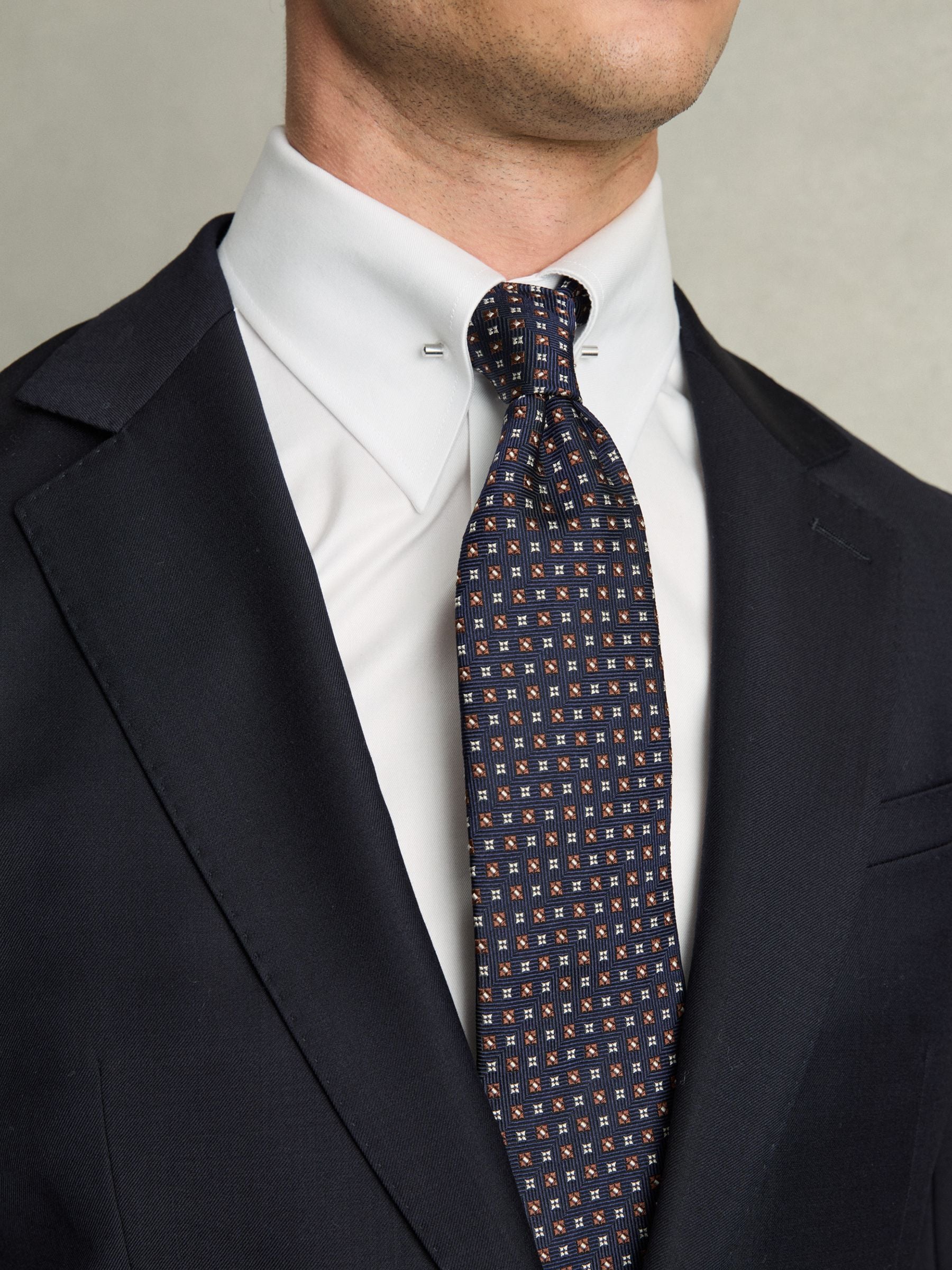 Wit - Reiss Caldwell Regular-Fit Cotton Pin-Collar Shirt