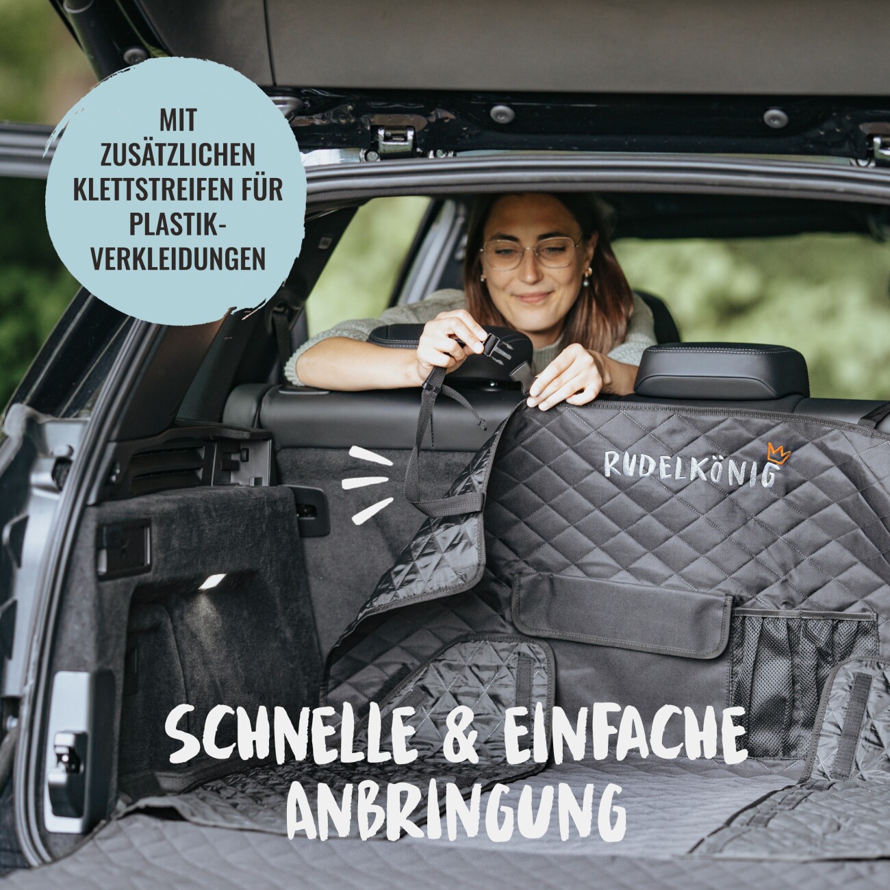 Rudelkönig Kofferraumschutz – Autoschondecke für Hunde