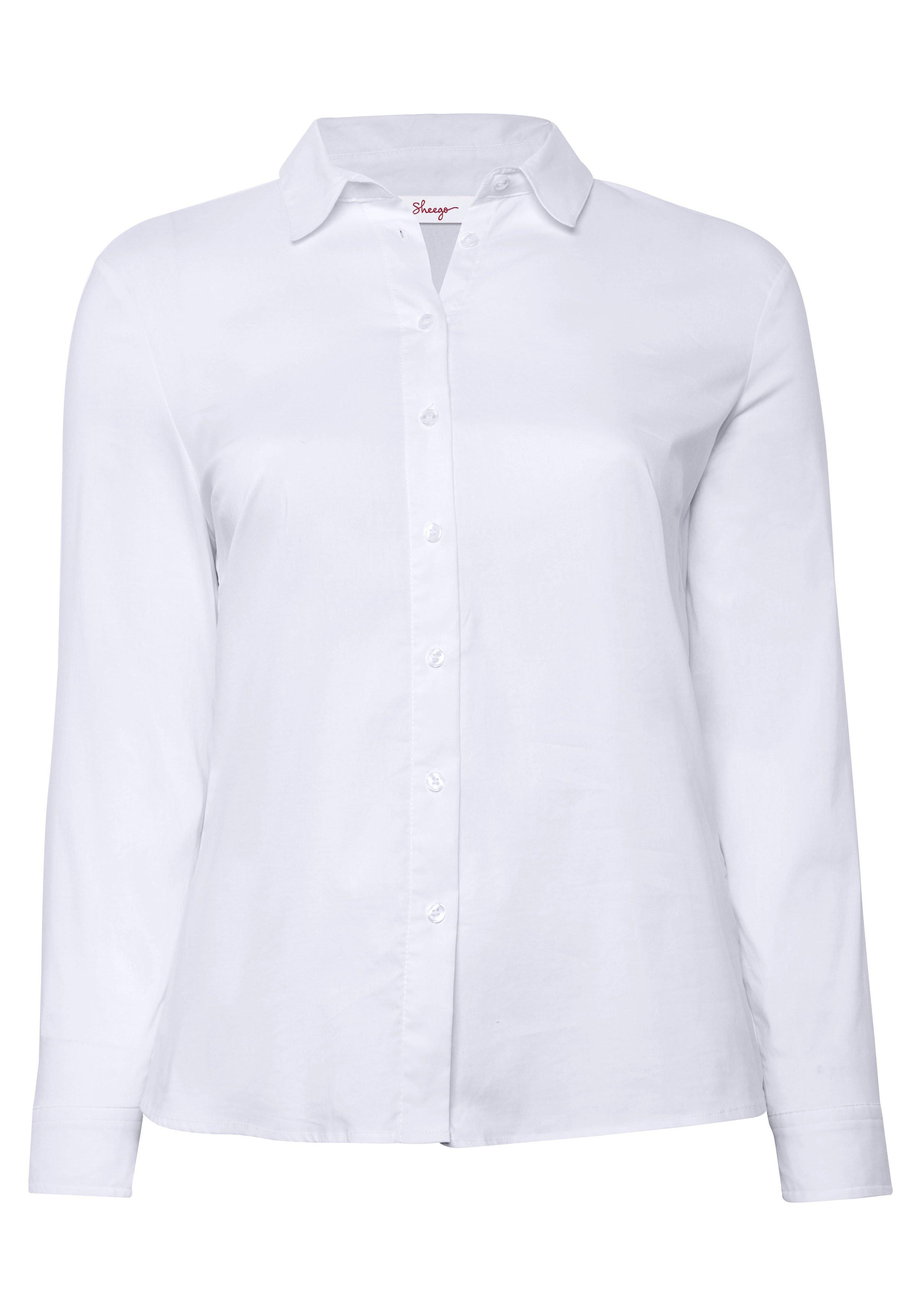 Bluse in leicht tailliertem Schnitt, mit Stretchanteil