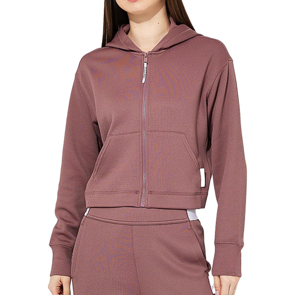 Calvin Klein Jeans Sweat Zippé Mauve Femme Calvin Klei Full