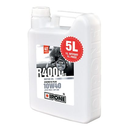 Huile moteur Ipone PROMO R4000 RS - 10W40 - 4 L + 1 L GRATUIT ( BIDON DE 5 LITRES ) Universel