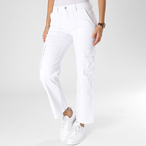 Pantalon Cargo Femme Blanc