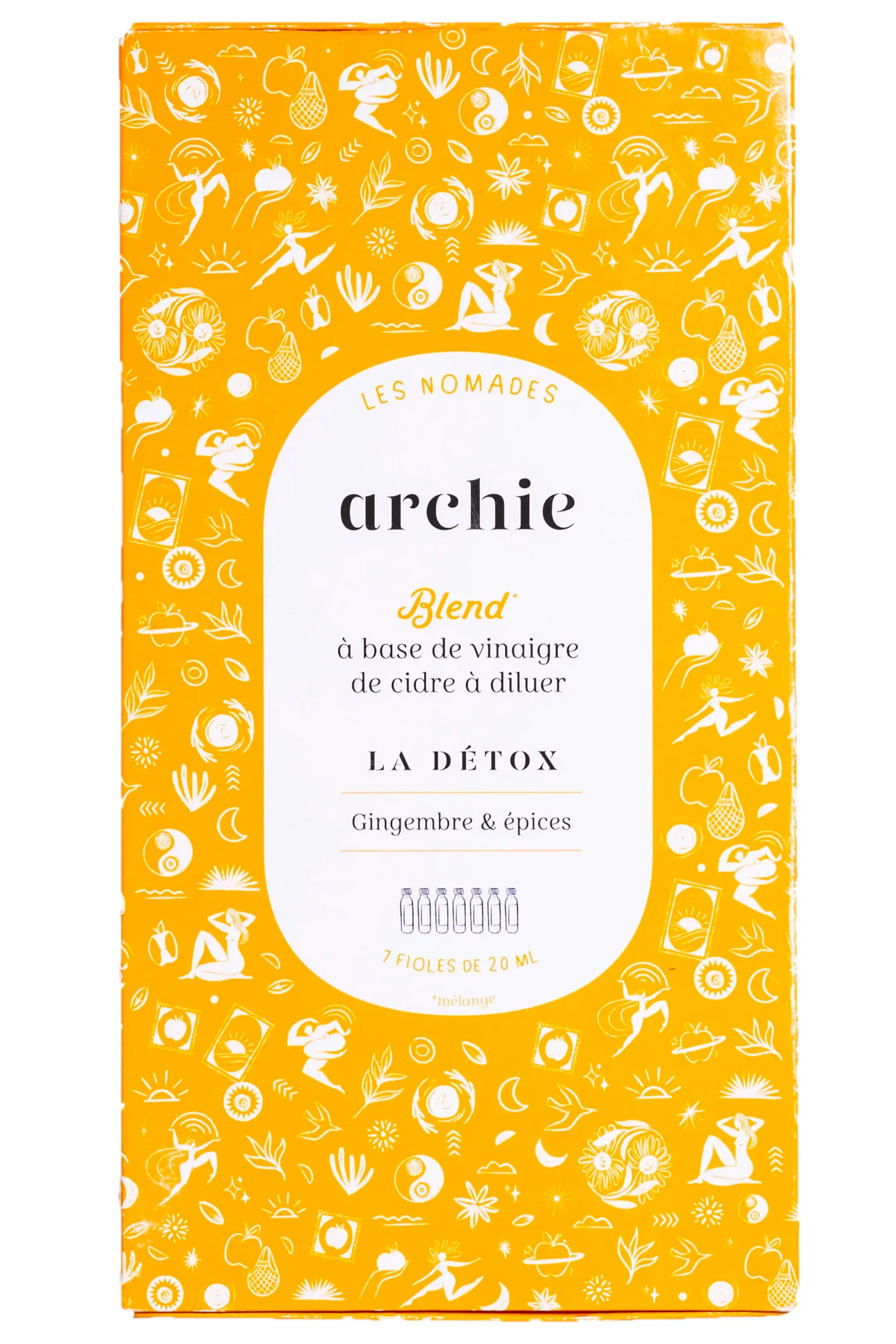 Archie Cure détox 7 fioles de 20ml bio-140 ml