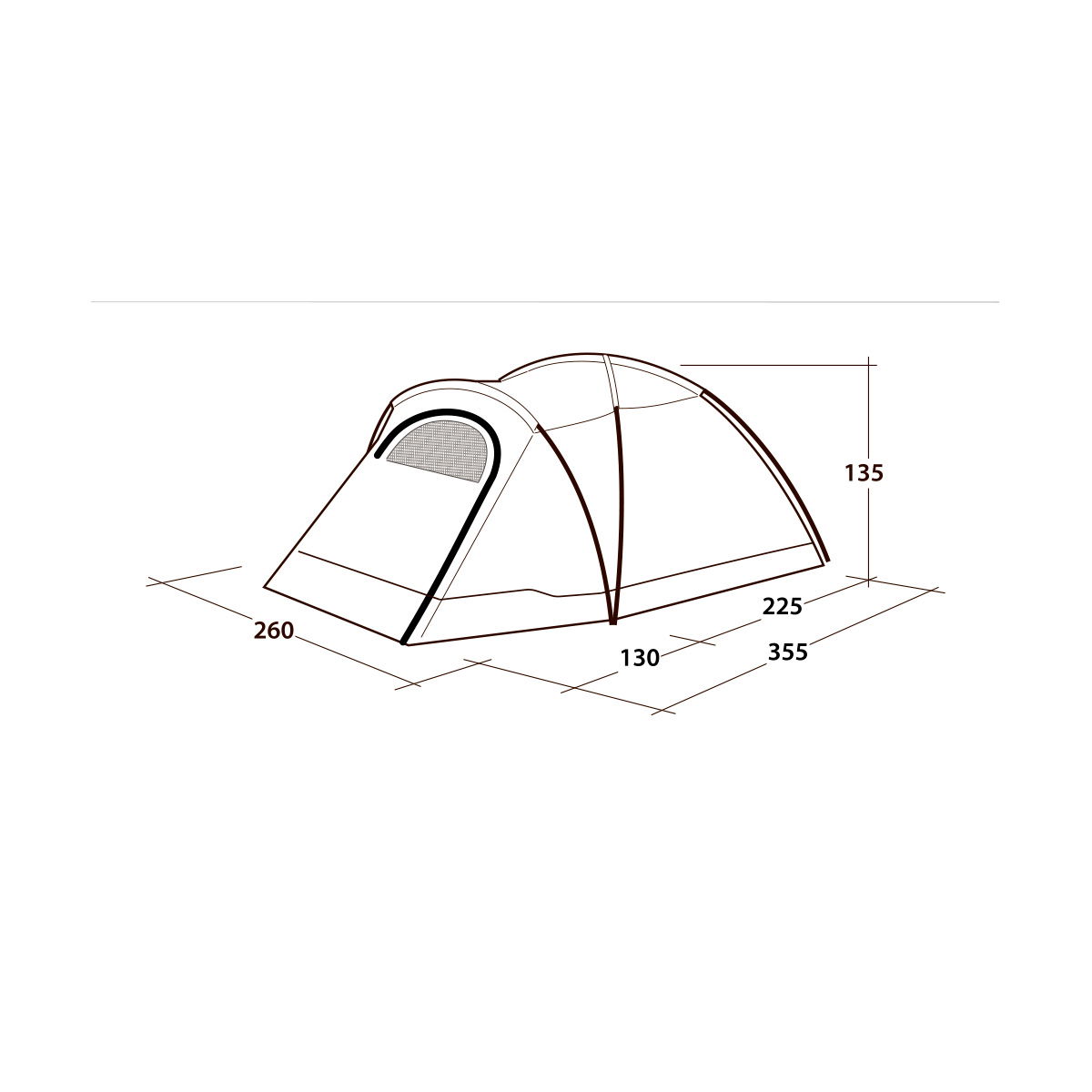 Outwell Cloud 4 campingtelt, 4 personer