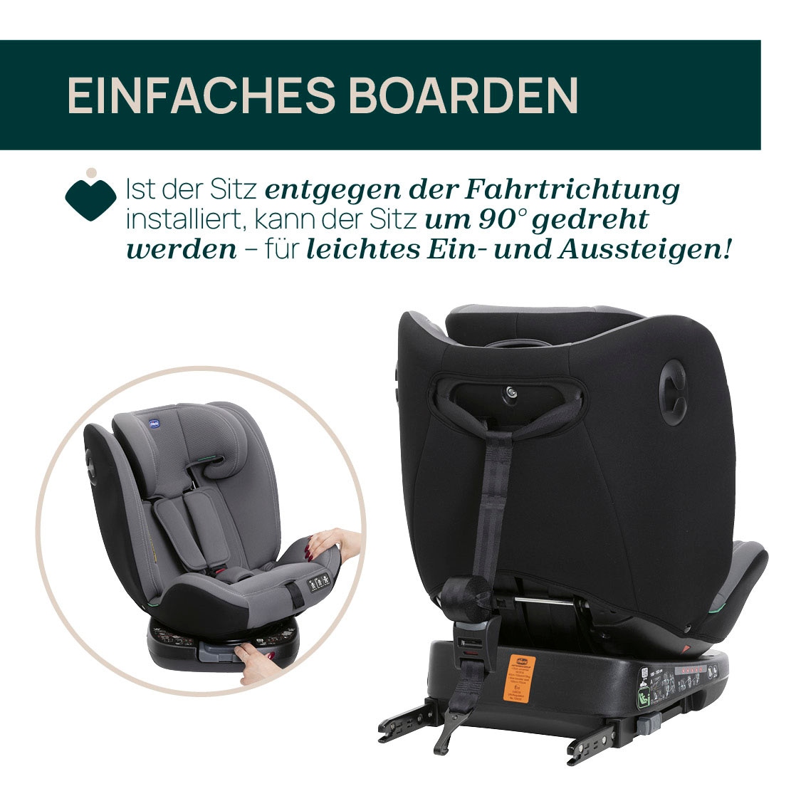 Chicco Autokindersitz »Unico Evo i-Size, Grey Black« ISOFIX-Befestigung