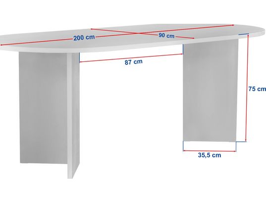 CONCEPT1 - Table Sabella travertin 200 x 90 x h75