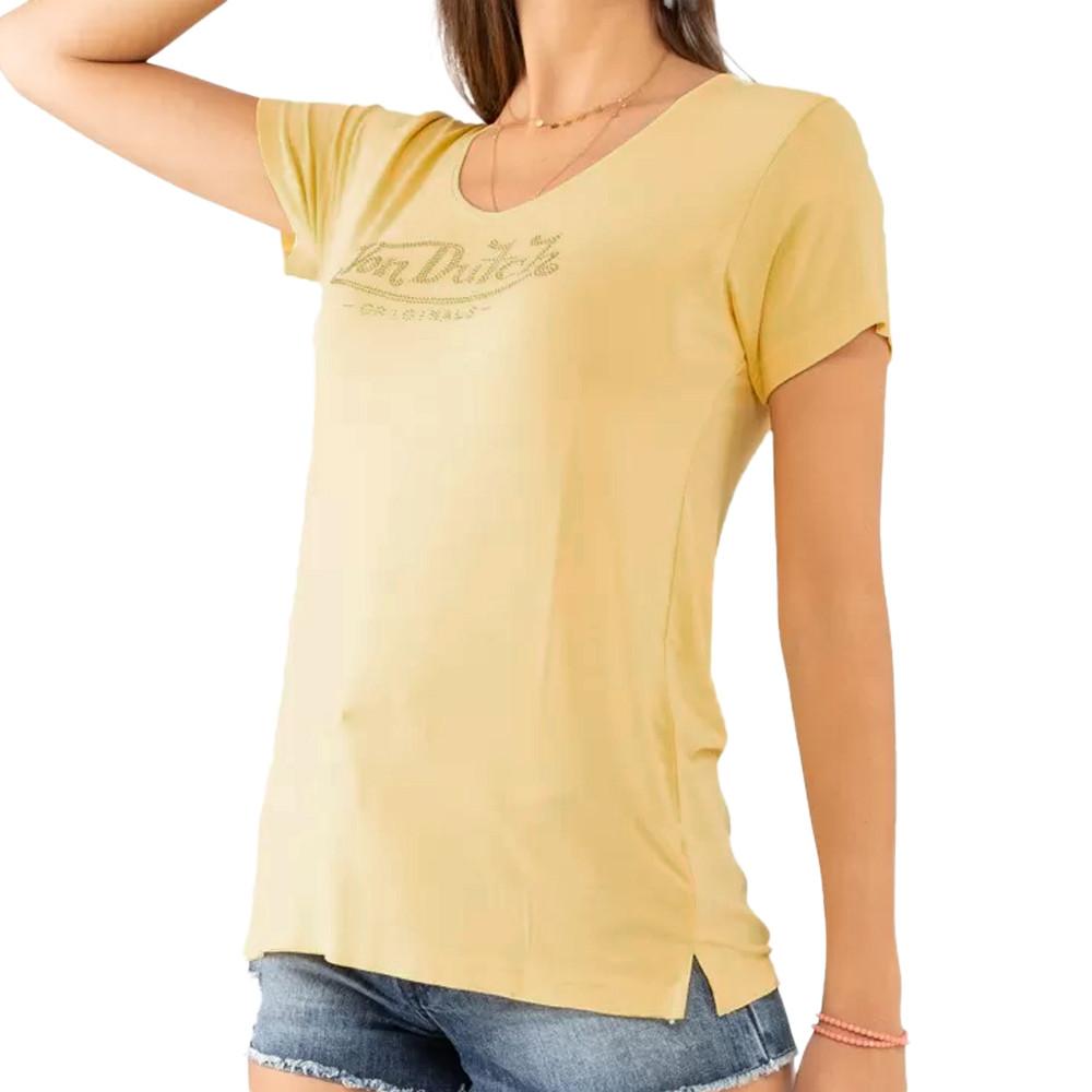 Von Dutch T-shirt Jaune Femme Von Dutch Roon
