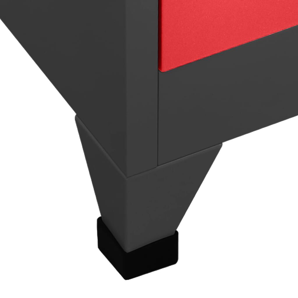 vidaXL Afsluitbare kast antracietrood 90x45x180 cm