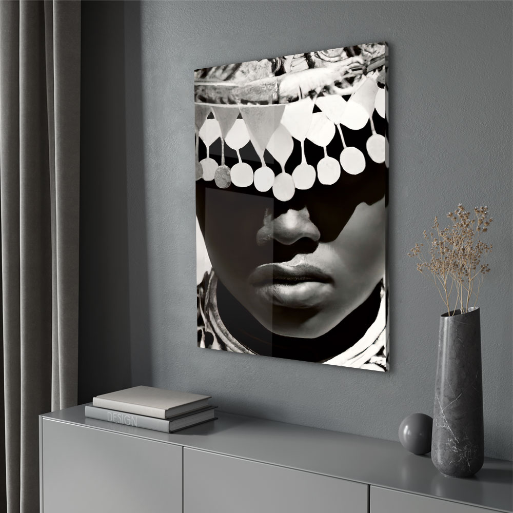 Walljar acrylglas schilderij - Silver Men Acrylglas schilderij - 70 x 100 cm