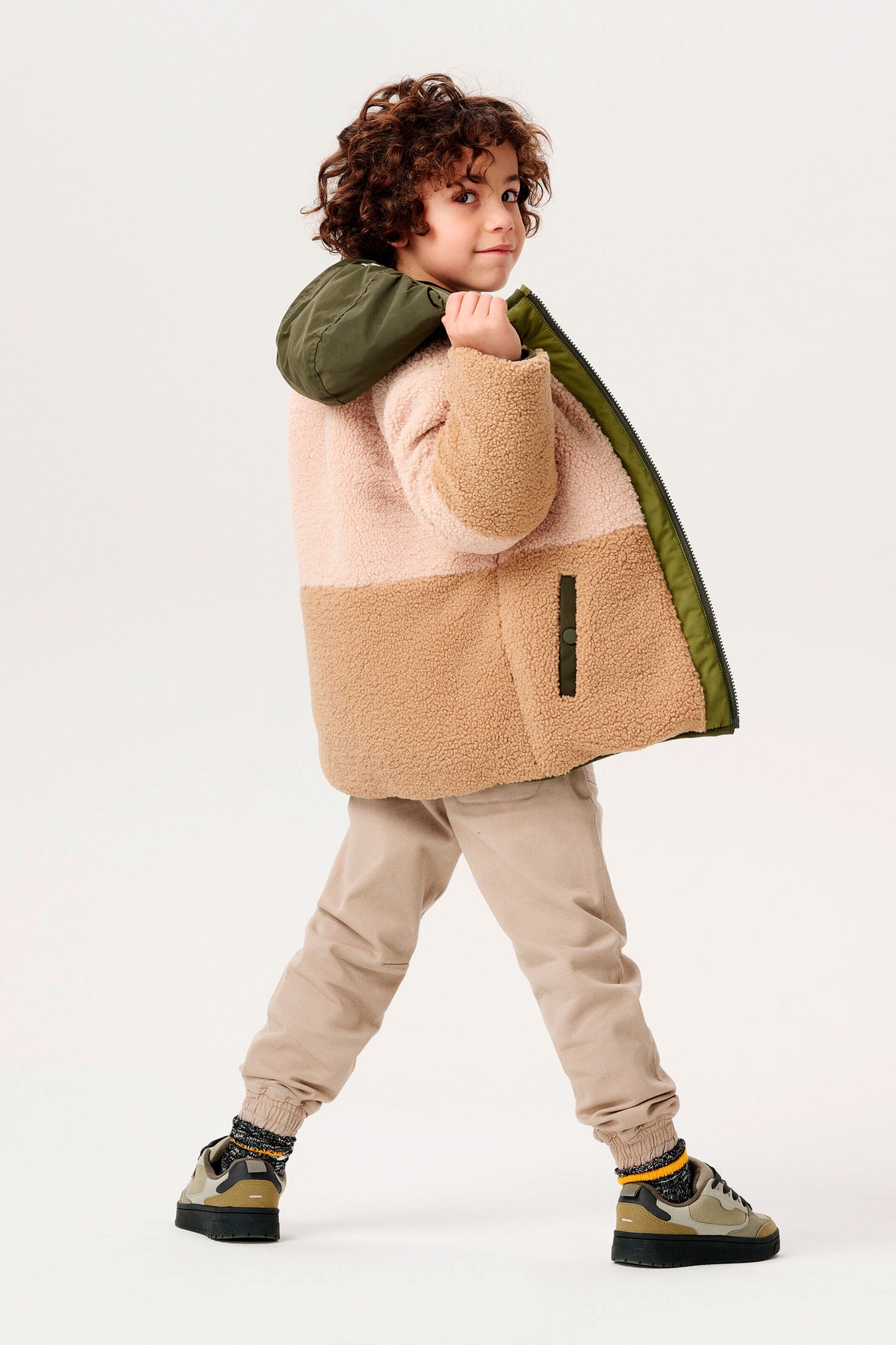 NOPPIES KIDS Winter jacke Hoyos - Reversible Forest Night