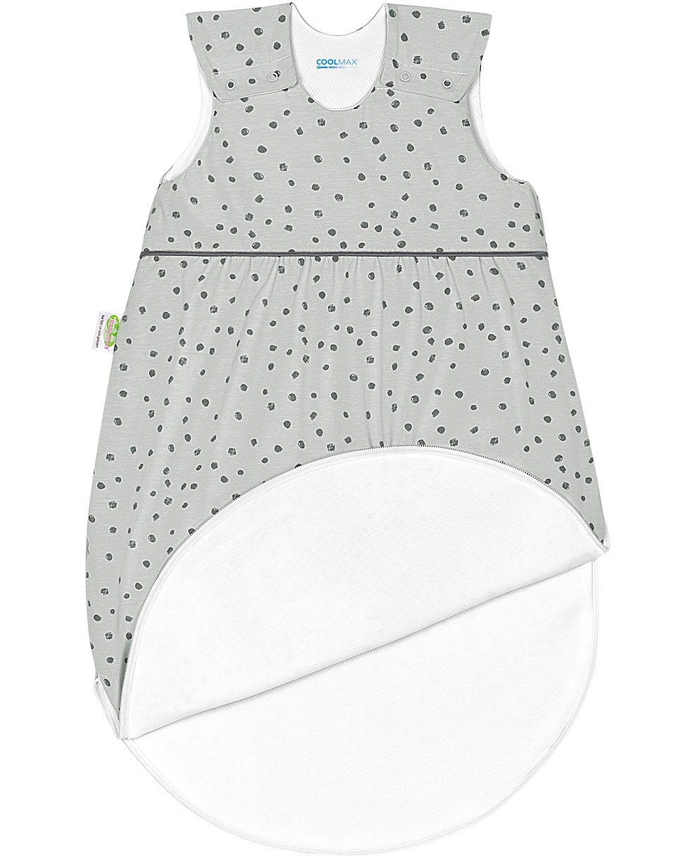 Sommer-Schlafsack TIMMI COOL - DANCING DOTS in urban grey