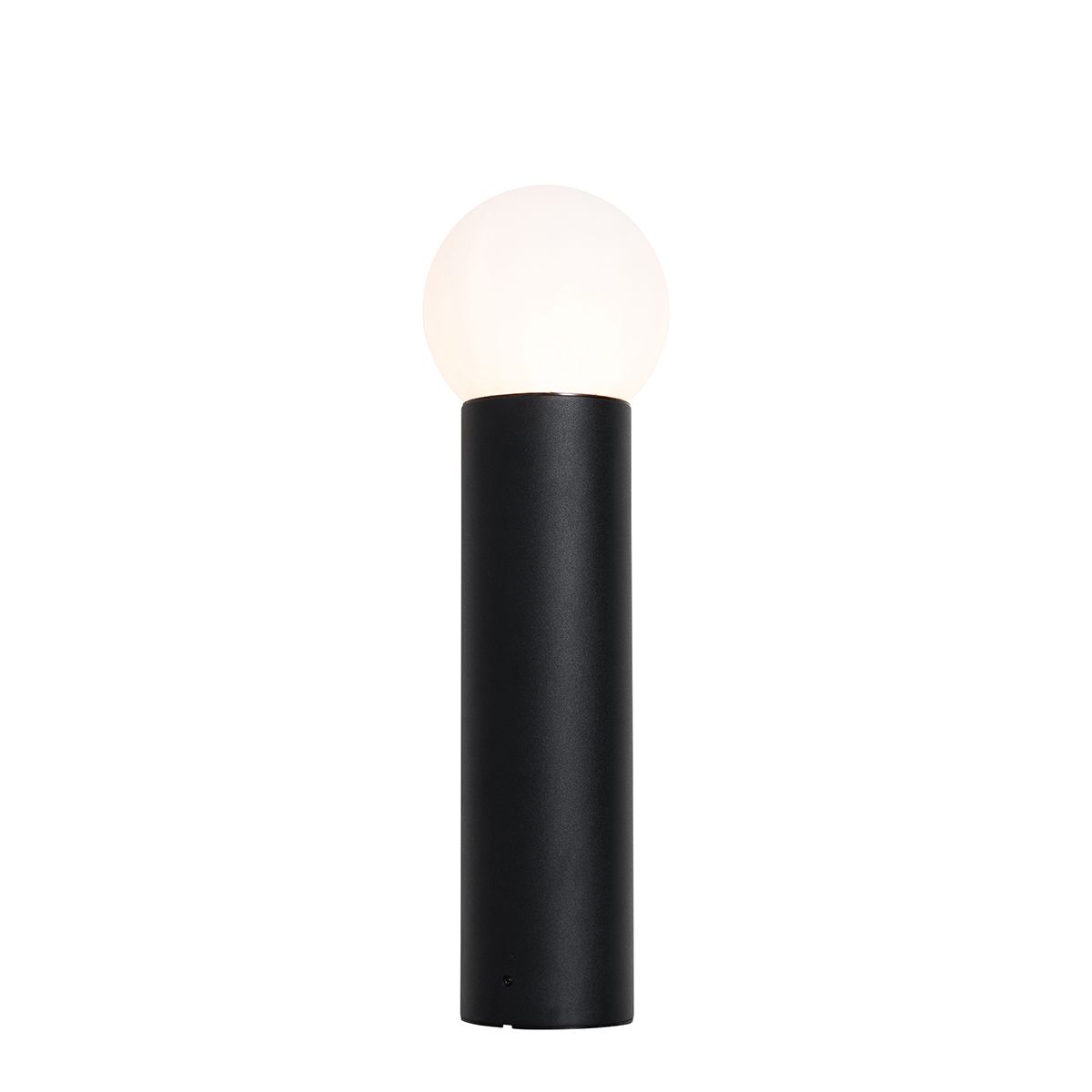 Staande buitenlamp zwart met opaal glas 50 cm IP44 - Huma