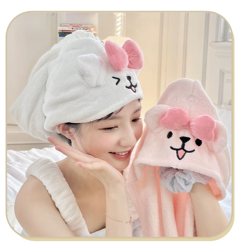Yunikon - Bow Animal Sneldrogende Haarhanddoek