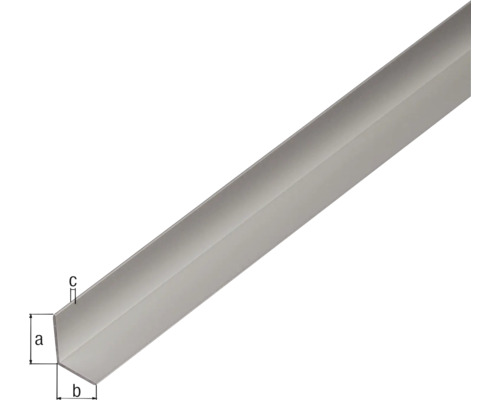 Aluminium hoekprofiel, zilver geanodiseerd, 14,5x11,5x1,5 mm, 2 m