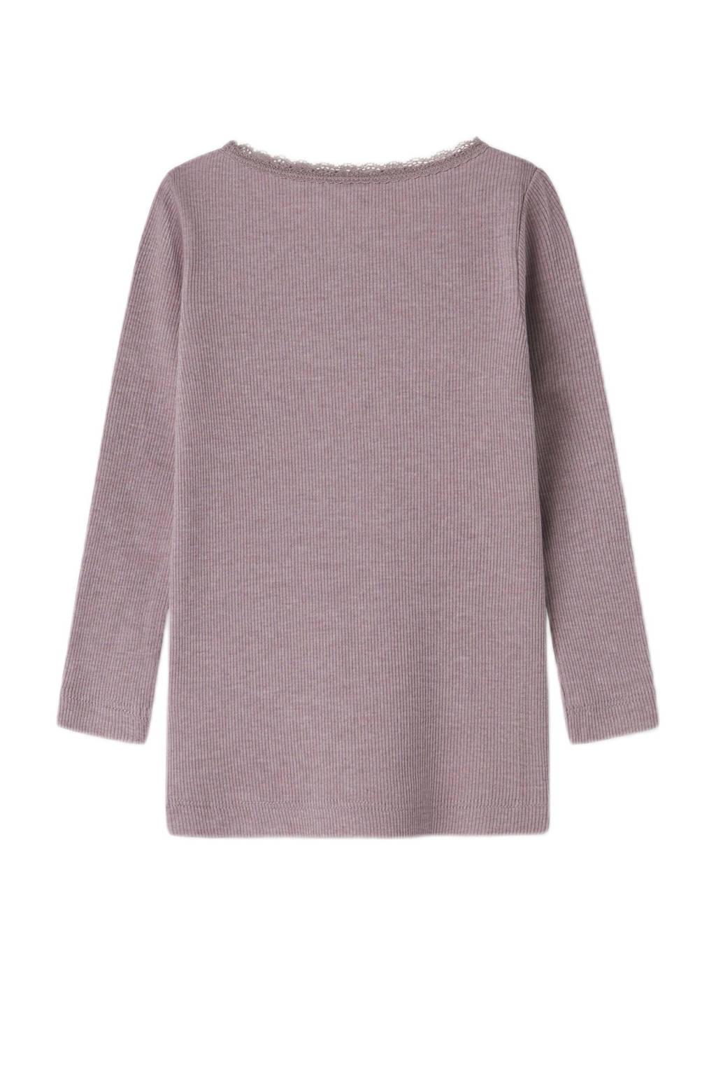 NAME IT ribgebreide longsleeve NMFKAB licht aubergine