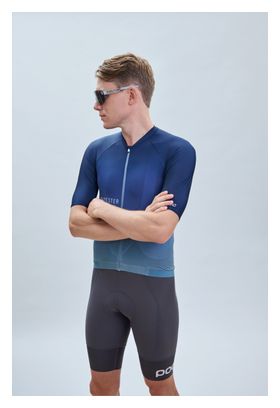 Maillot Manches Courtes Poc Pristine Print Dégradé Bleu