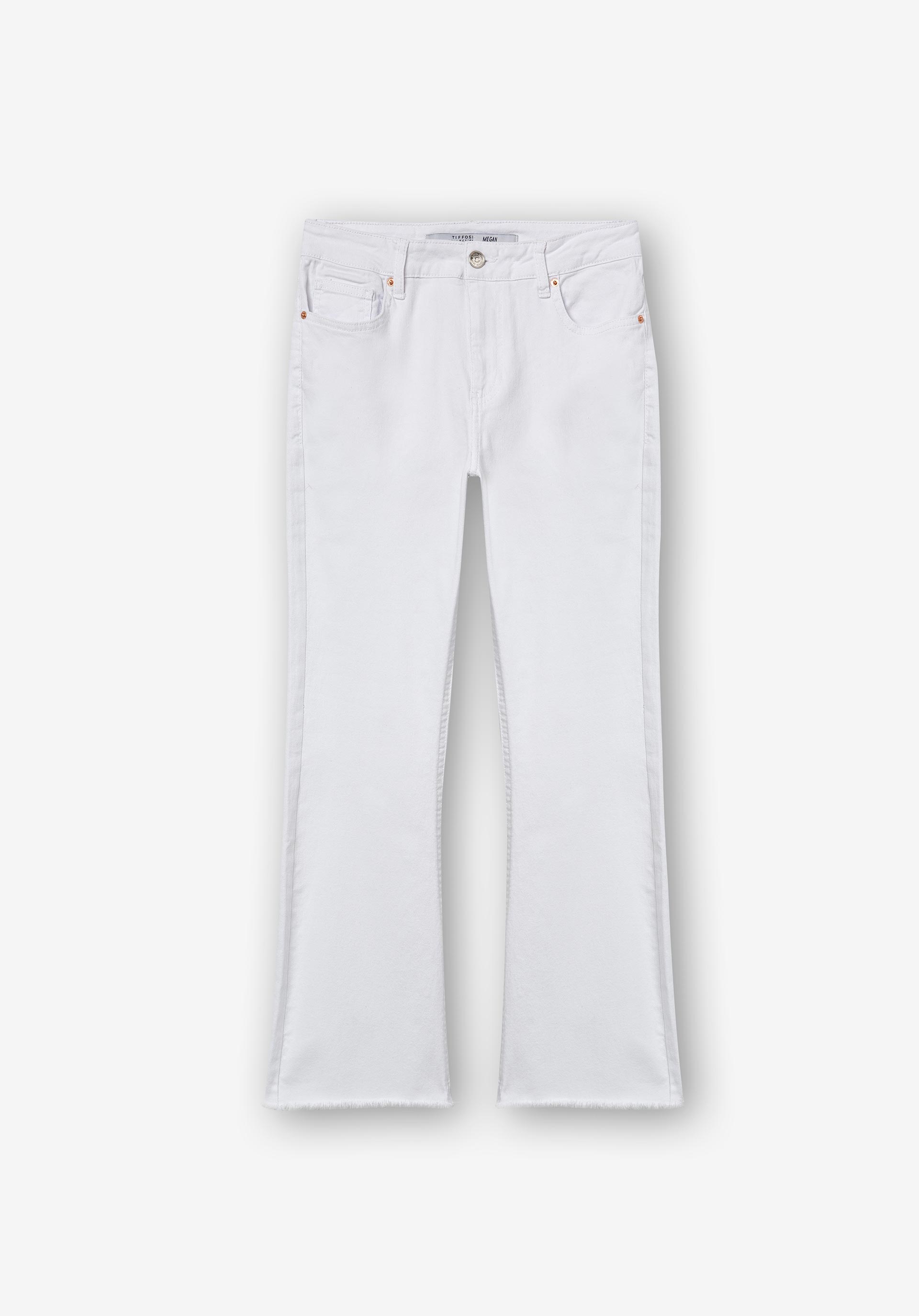 Jeans Megan Cropped Flare Cintura Alta
