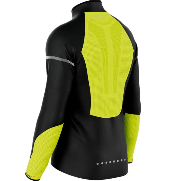 Veste trail COMPRESSPORT HURRICANE WINDPROOF JACKET M BLACK / FLUO YELLOW