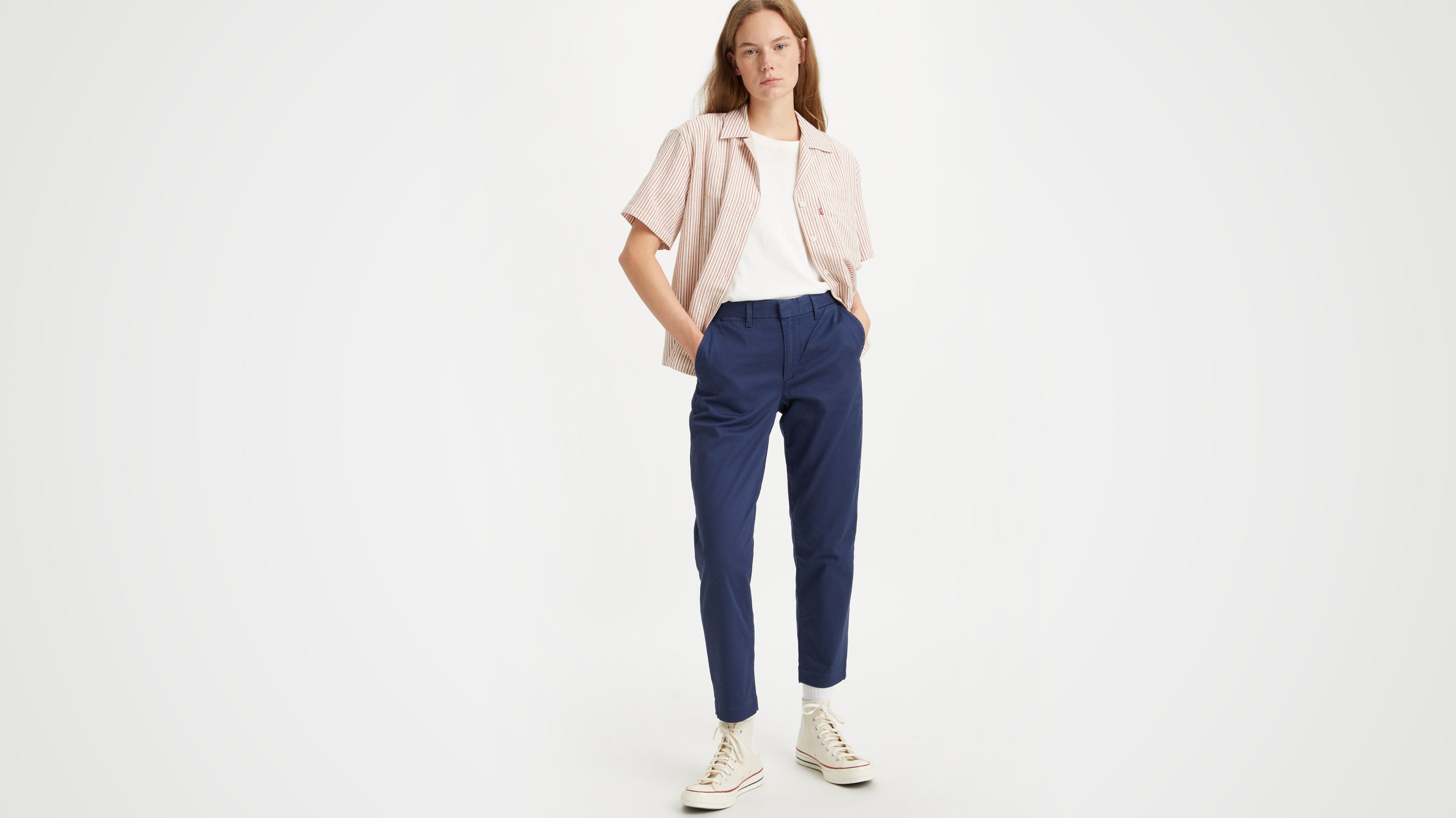 Pantalon chino essentiel - Black Iris Twill - Bleu