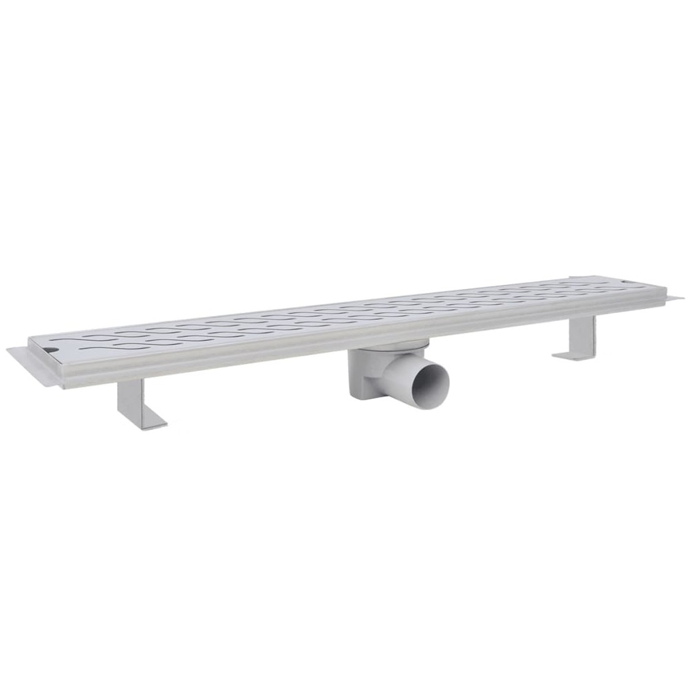 Drain de douche linéaire 730 x 140 mm en acier inoxydable