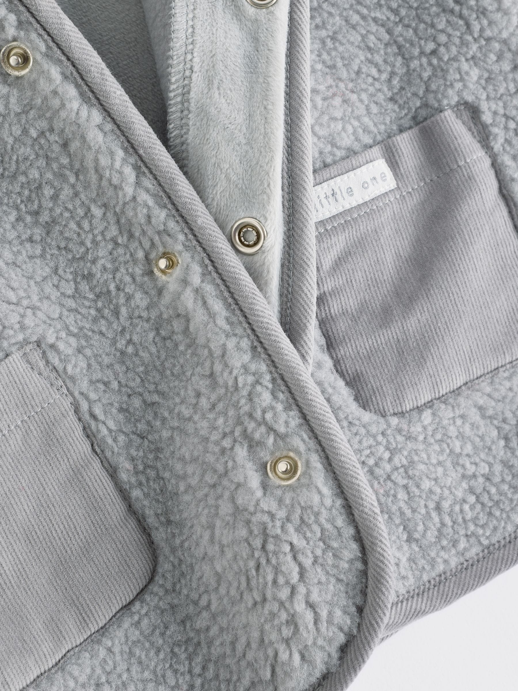 Grijze beer - Knusse Borg Fleece Babyjack