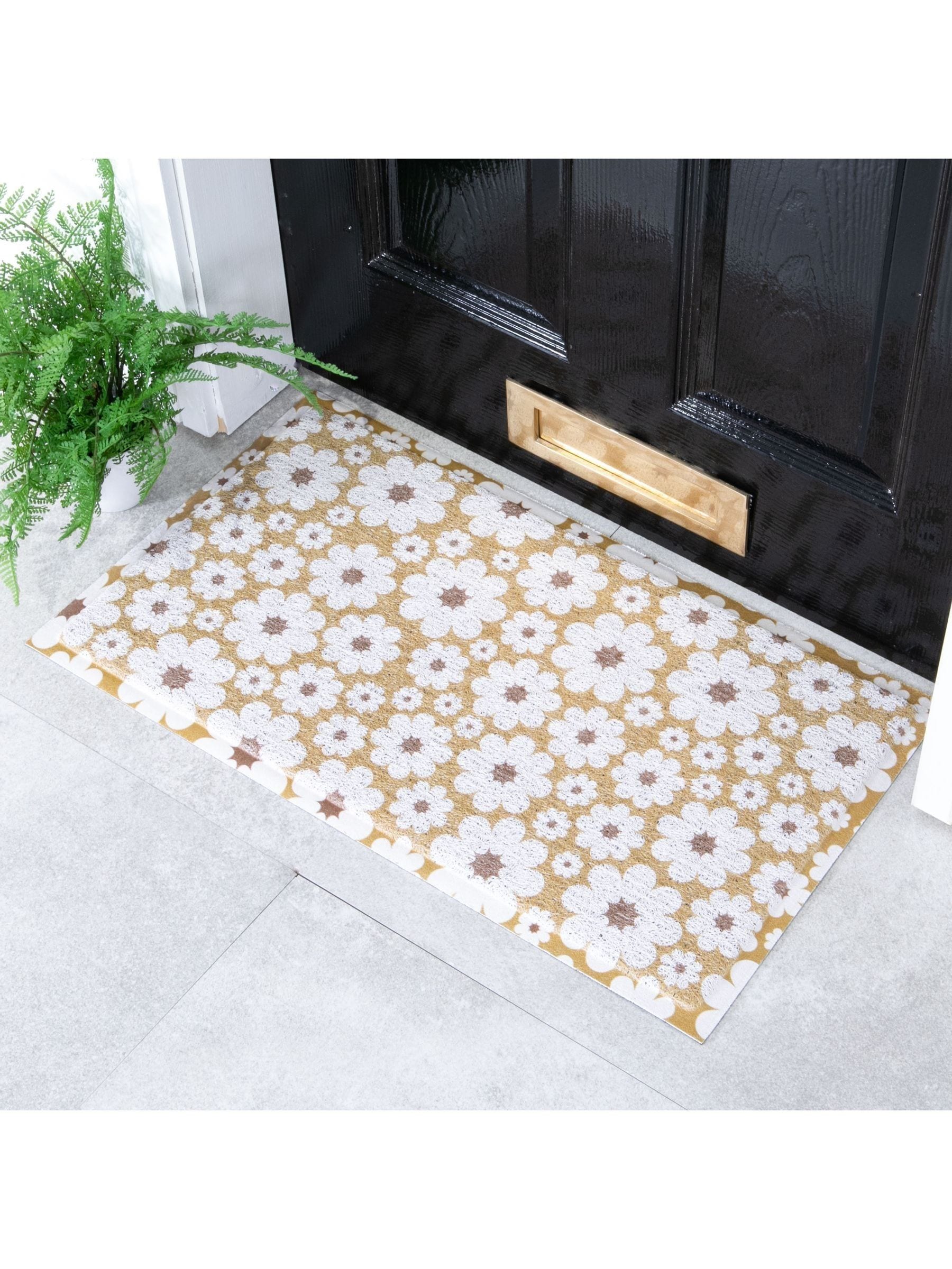 Artsy Mats Groen en Crème bloemen deurmat