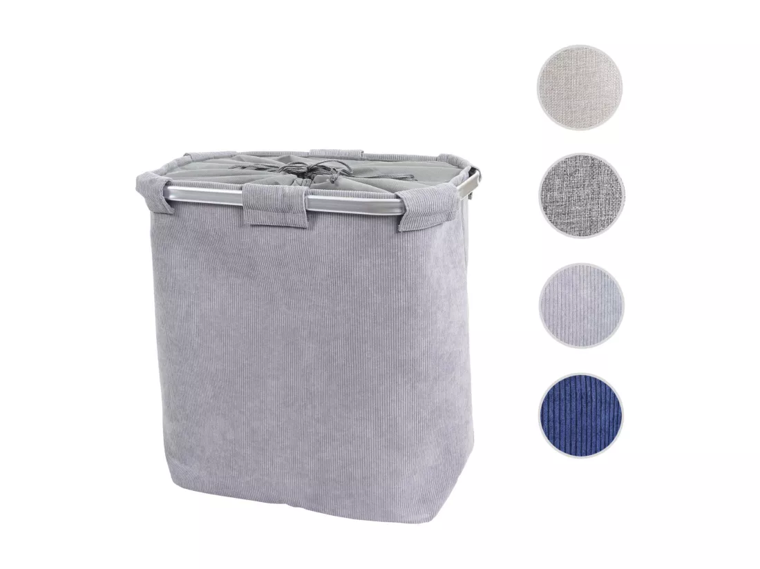 Collecteur de linge MCW-C34, velours gris