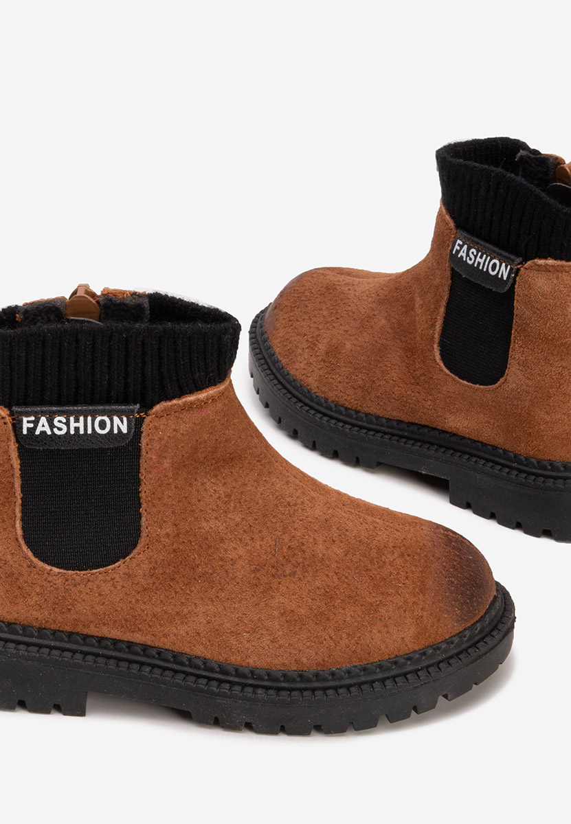 Bottines enfants brunes Fashion