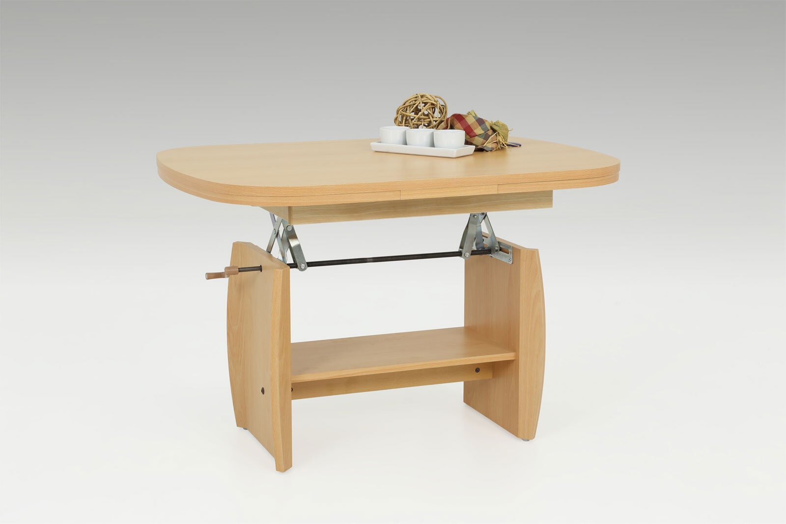 Couchtisch MICHAEL III 90-142 x 68 cm Buche Dekor