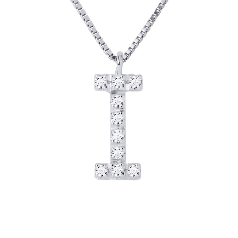 Collier ALPHABET Diamants 0,05 Cts  LETTRE 