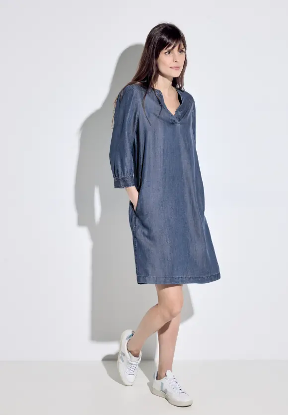 Lyocell Kleid - mid blue wash