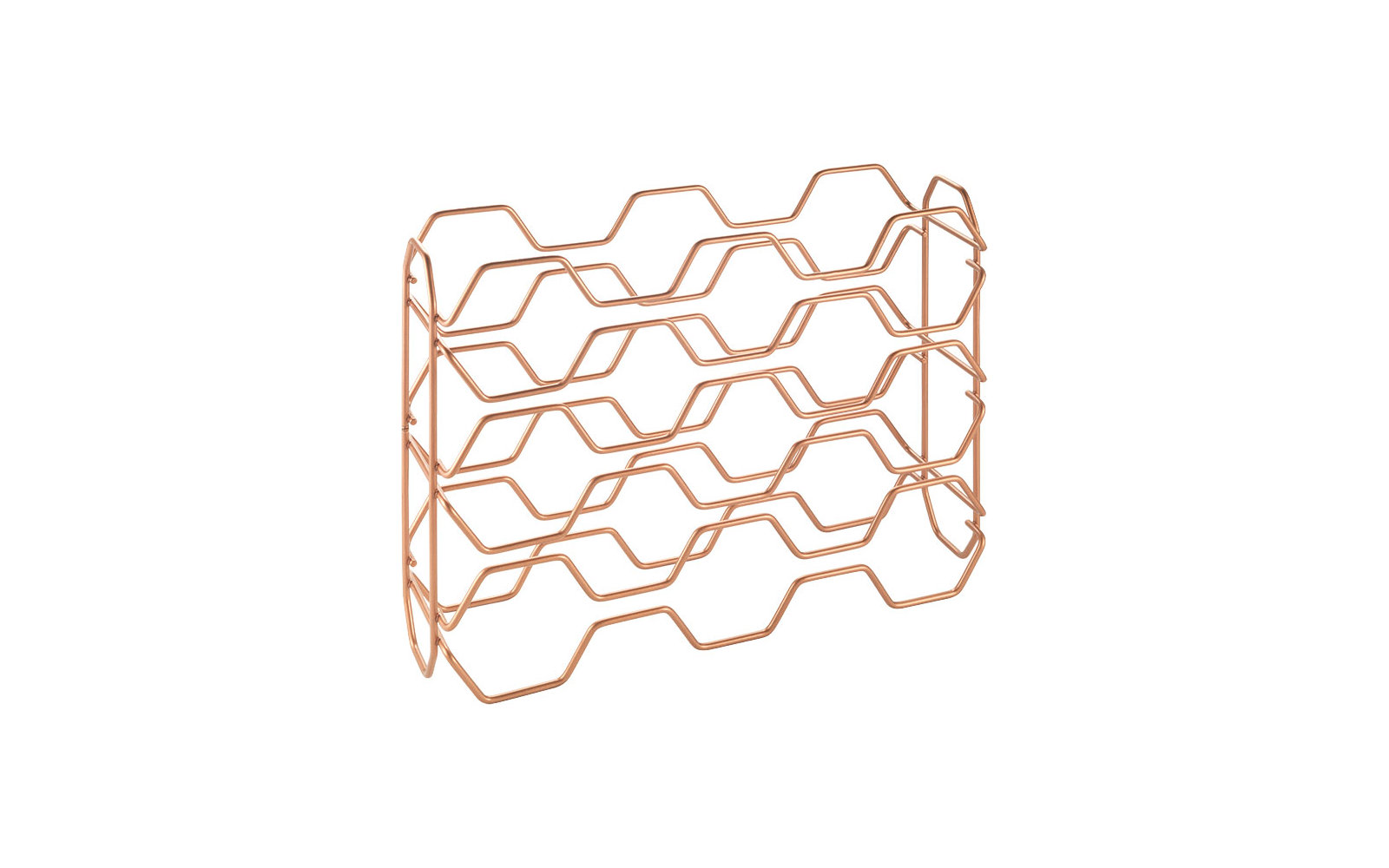 Metaltex Hexagon-15 Flaschenregal Kupfer