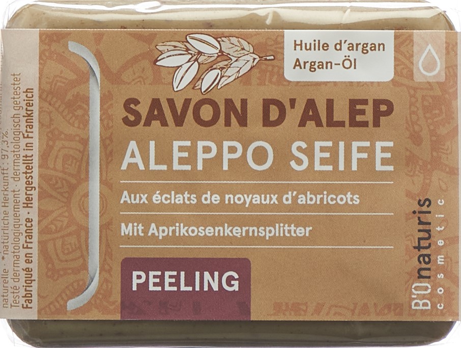 BIONATURIS ALEPPO Seife 3 % Lorbeer-Öl Peeling mit Arganöl 100 g