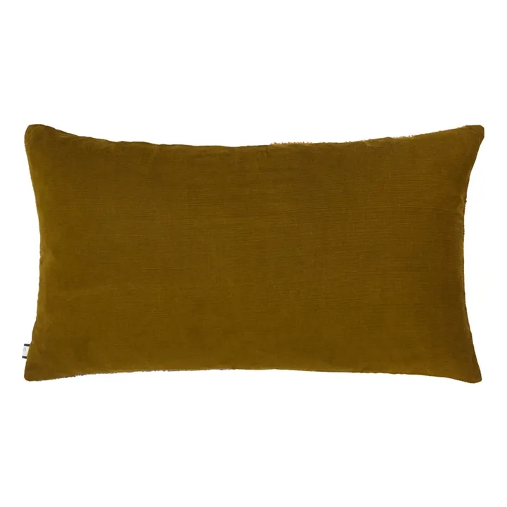 Mapoésie Coussin en velours Madone | Vert kaki