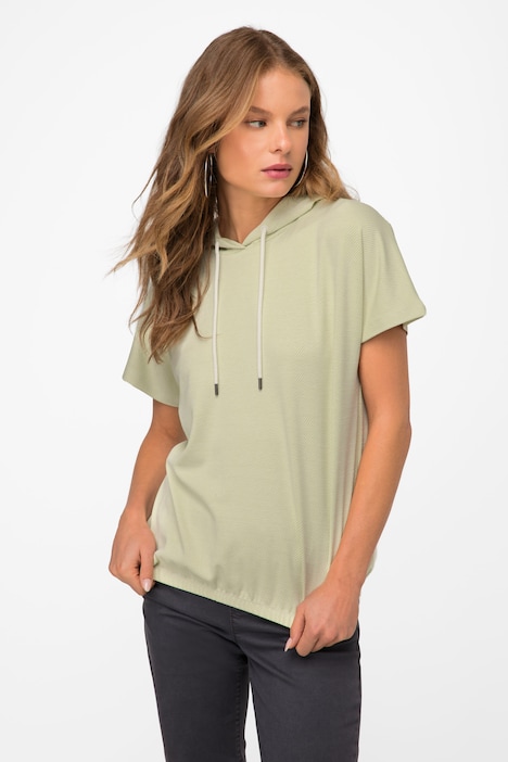 Hoodie, oversized, Kapuze, elastischer Saum