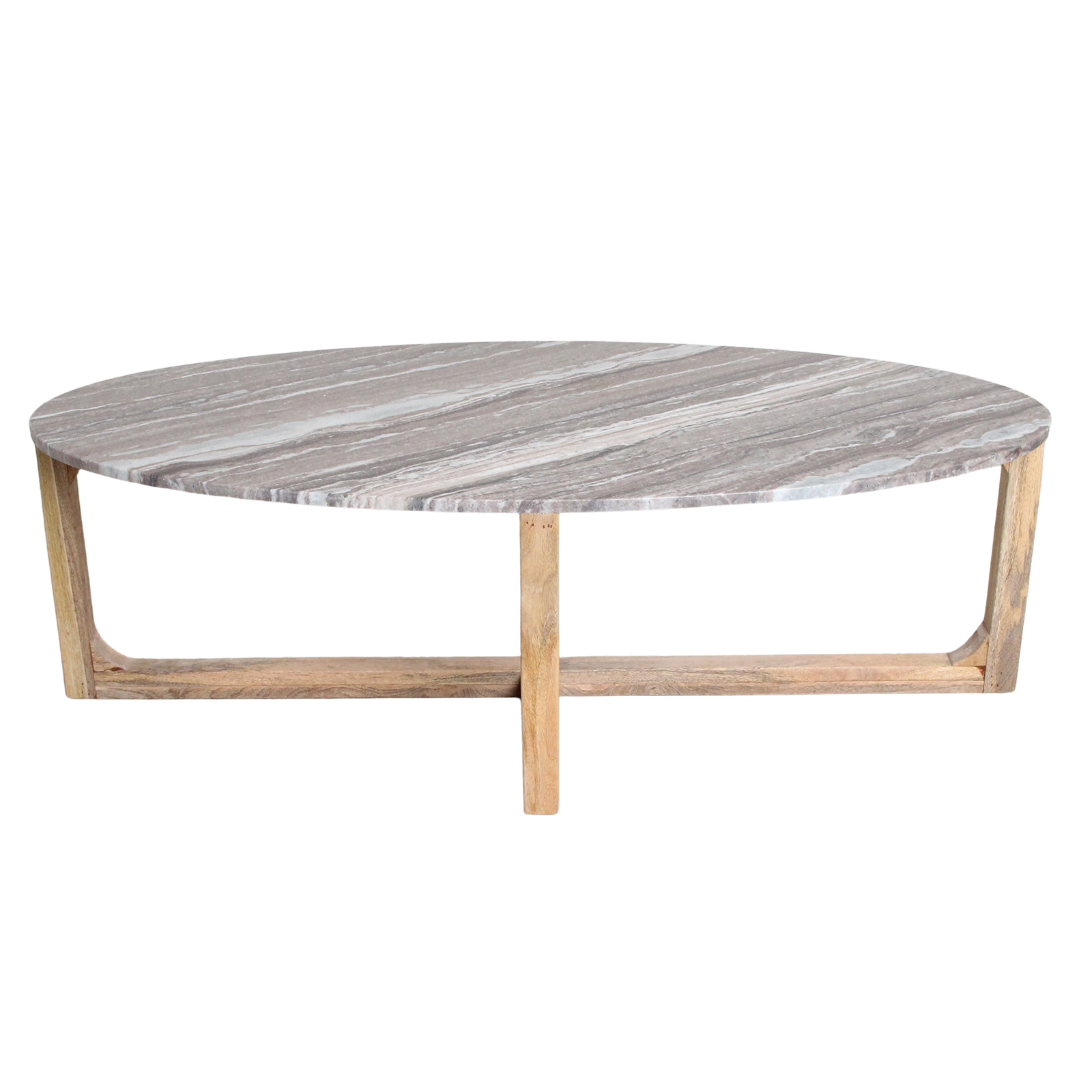 Salontafel Marmer Ovaal Bruin
