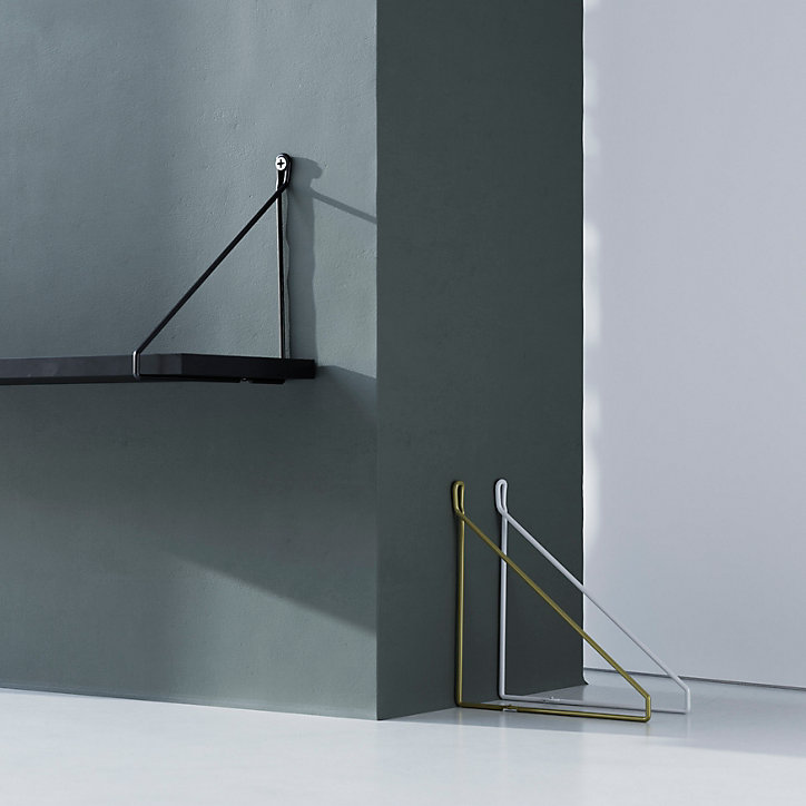 Équerre en fil d'acier noir GoodHome Arama H. 21 x P. 21 cm