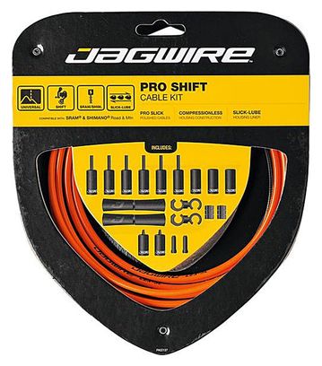 Kit Câbles et Gaine Jagwire 2x Pro Shift Kit Orange