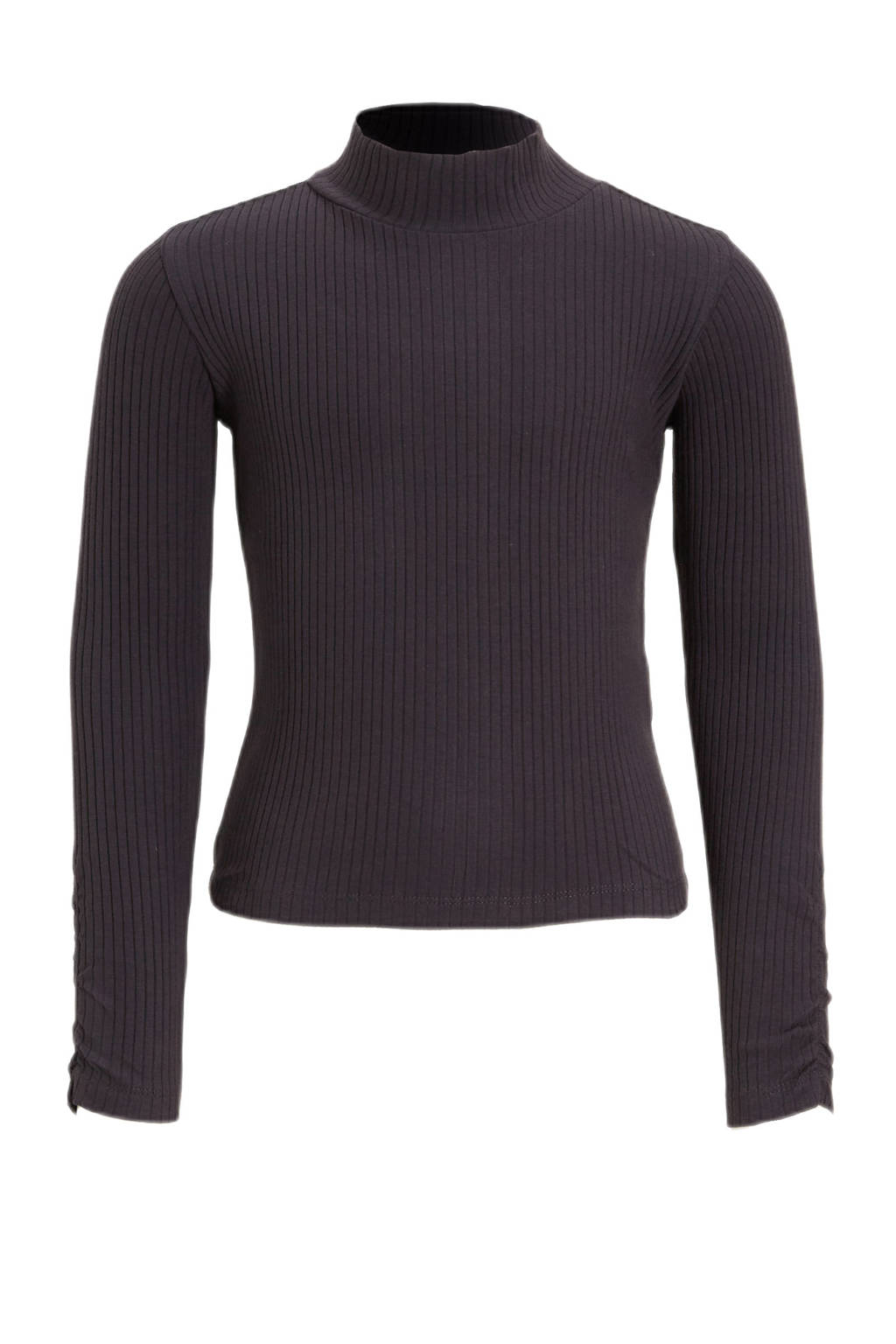 anytime ribgebreide longsleeve donkerblauw/grijs