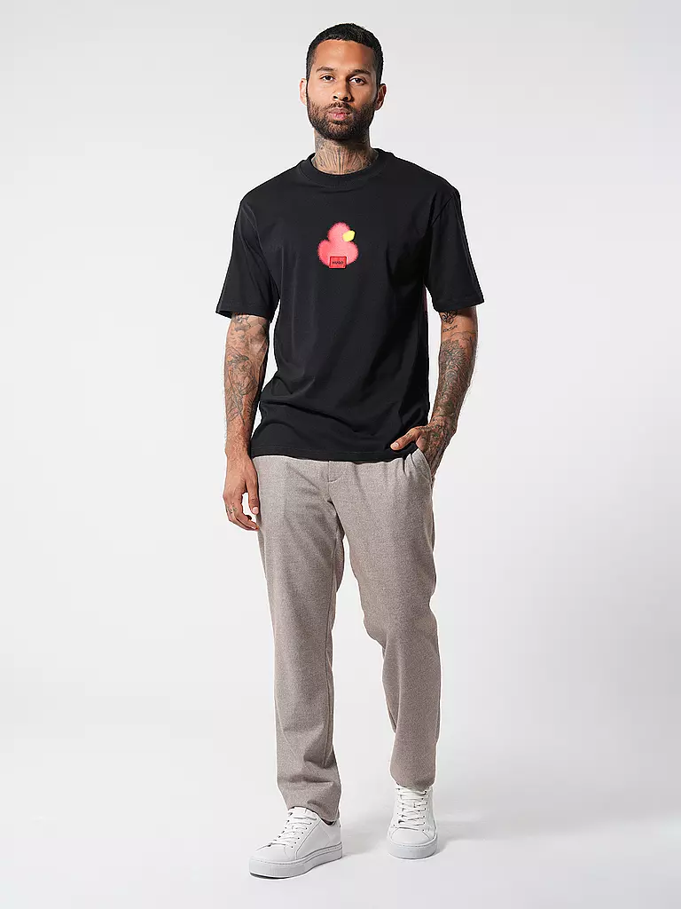 HUGO T-Shirt DILIPPERS schwarz