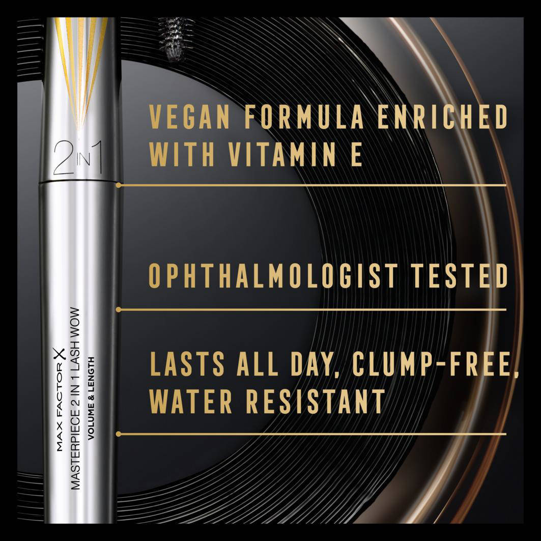 Max Factor Masterpiece 2In1 Lash Wow mascara  - 001 Black