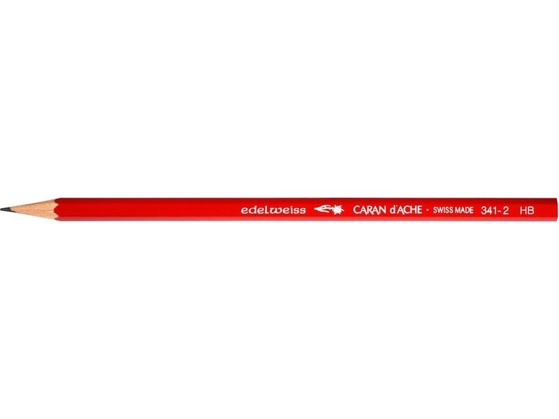 Caran d'Ache Bleistift HB, Rot, 12 Stück Schulbleistift für den täglichen Gebrauch
