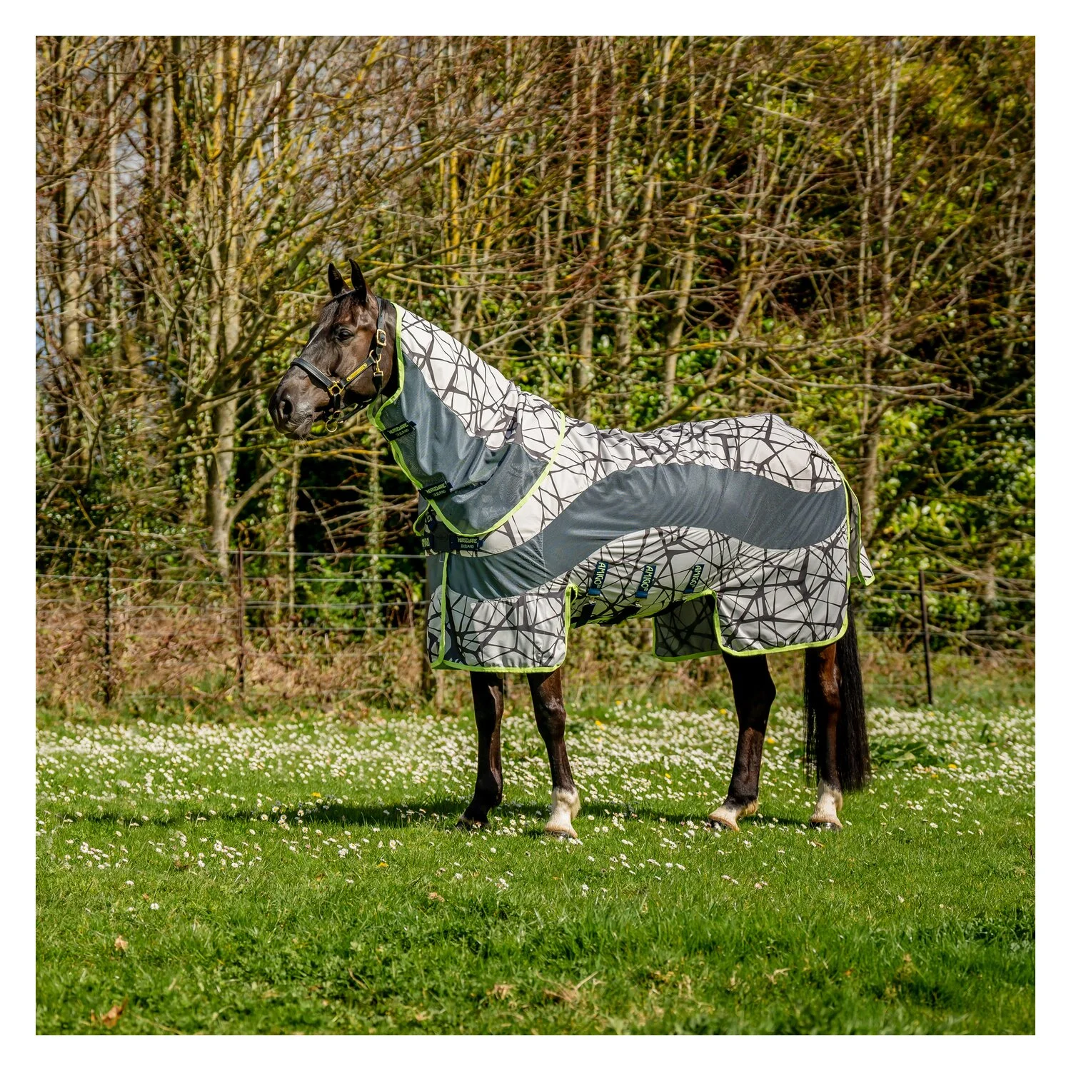 HORSEWARE AMIGO Weide- und Fliegendecke 3-in-1 Camofly - camoprint/lime